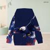 Girls Long Sleeve Hoodie Bald Eagle American Flag Printed Pullover