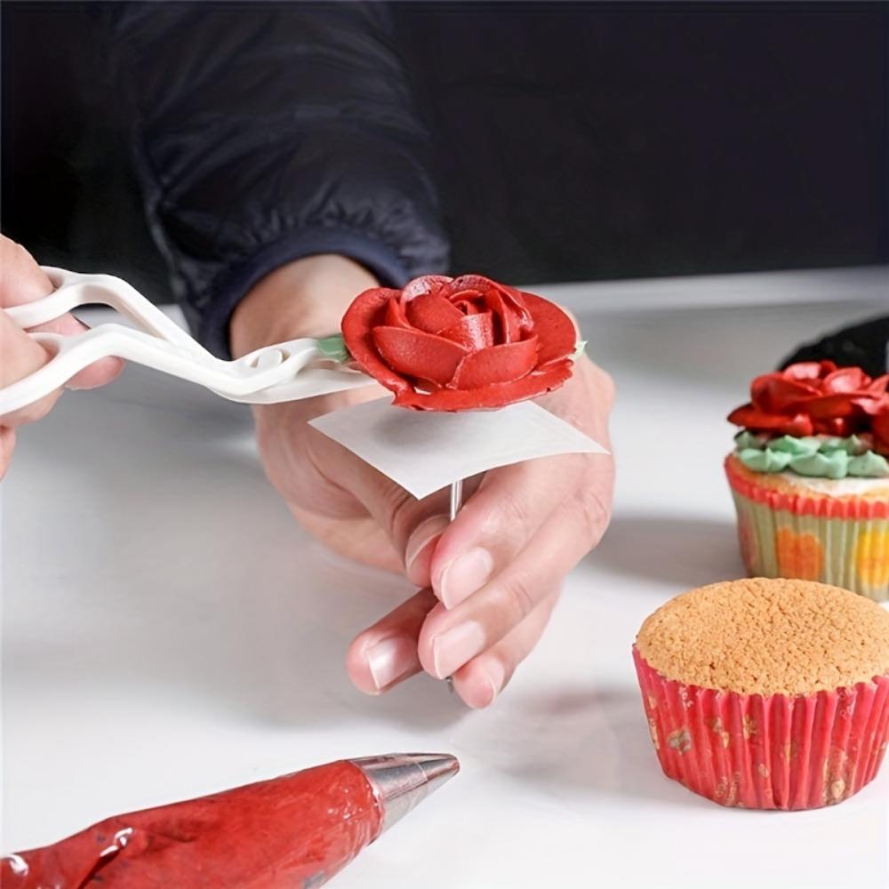 7 Stück Kuchendekorationszubehör, 5 Stück Spritztüllenspitzen aus Edelstahl, 1 Stück Nagelschalen für Kuchenblumen und Blumenschere, DIY-Werkzeuge zum Kuchenbacken