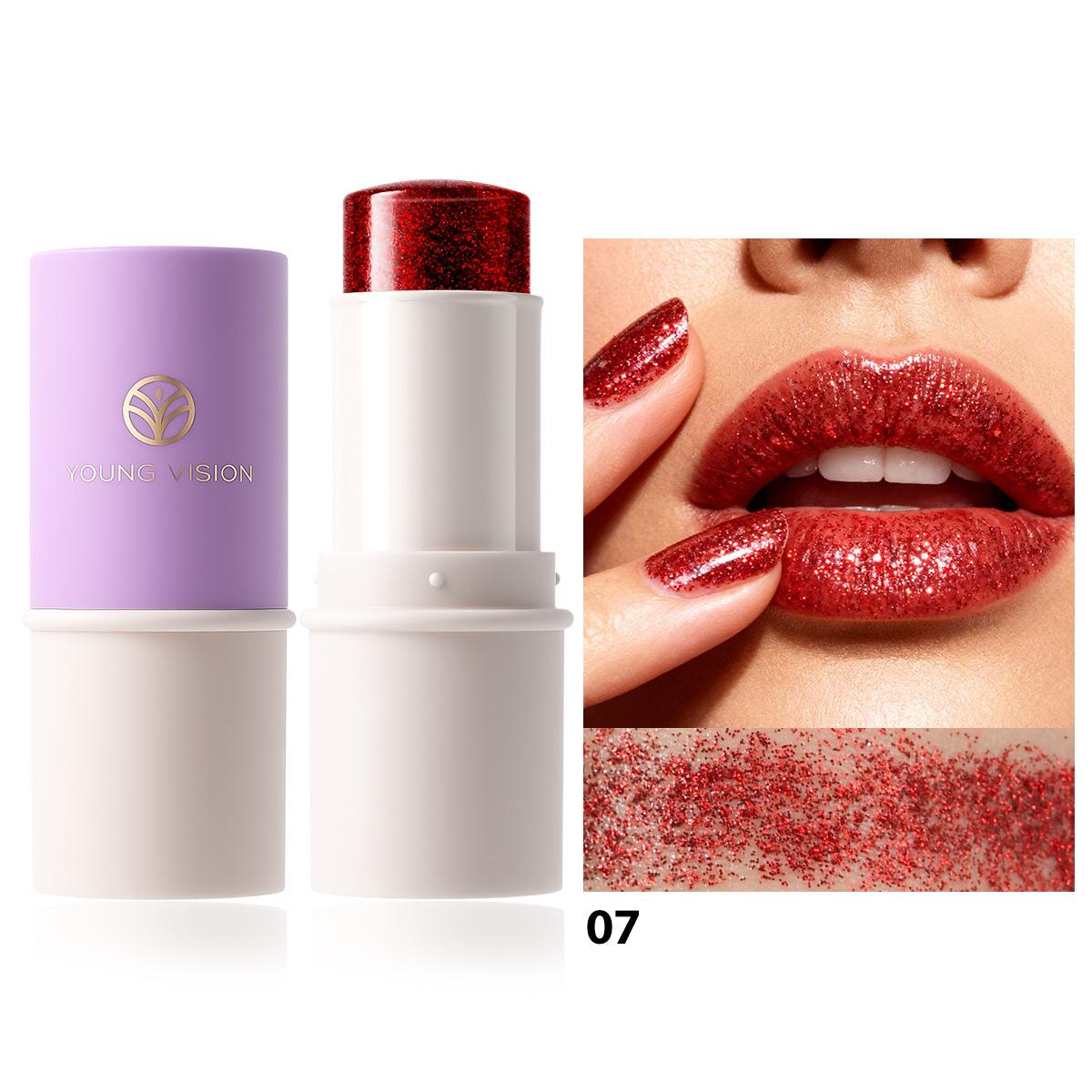 

7 Цветов Сценический Макияж Лицо Глиттер Тени для Век Красота Макияж Перламутровый Разноцветный Глиттер для Тела Стик