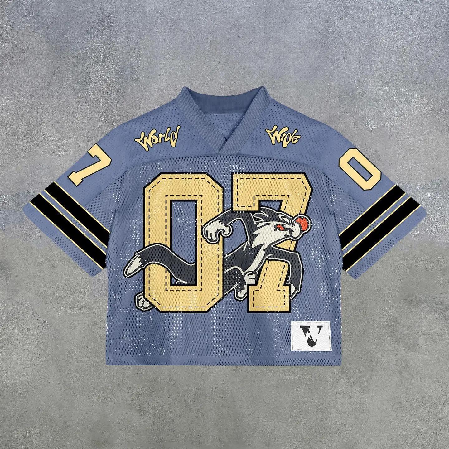 

Цифровая печать с коротким рукавом свободные трикотажные футболки с графическим рисунком модные трендовые повседневные футболки с коротким рукавом Harajuku короткие рукава M