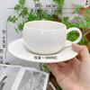 Retro Exquisite Egg-Shaped Coffee Cup And Saucer Set, Fire Stone Pattern Coffee Cup, Ceramic Afternoon Tea, High-End Figure Gift