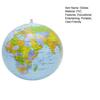 Inflatable Globes Toy for Education Fun Pool Toy Detailed Geographic Annotation Easy To Inflate Carry Beach Ball for Kids