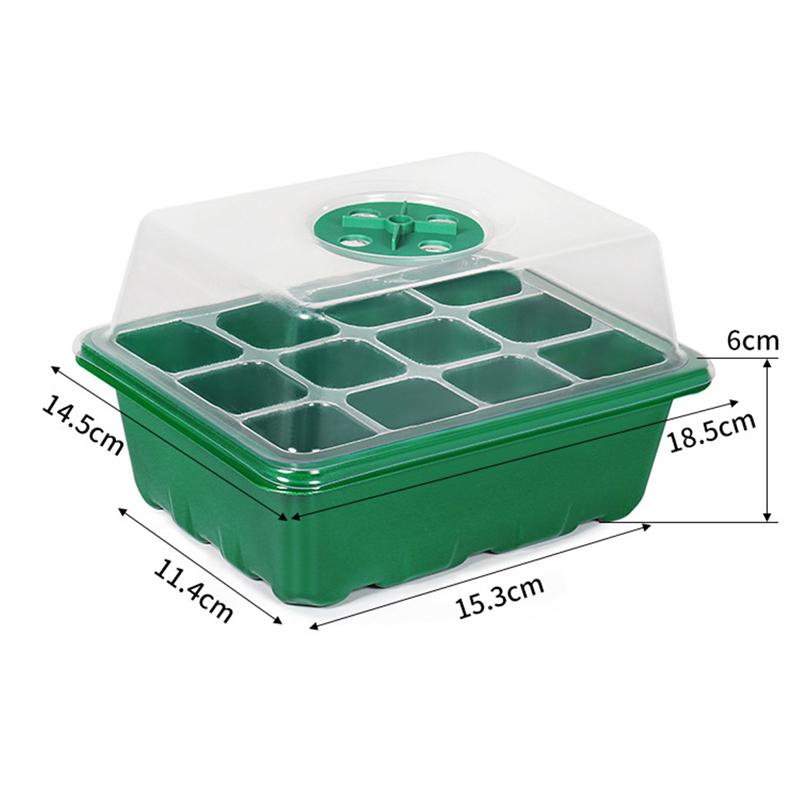 6/12 Holes Seed Starter Tray With Humidity Dome Succulent Propagation Tray Mini Greenhouse Germination Tray For Succulent Plant