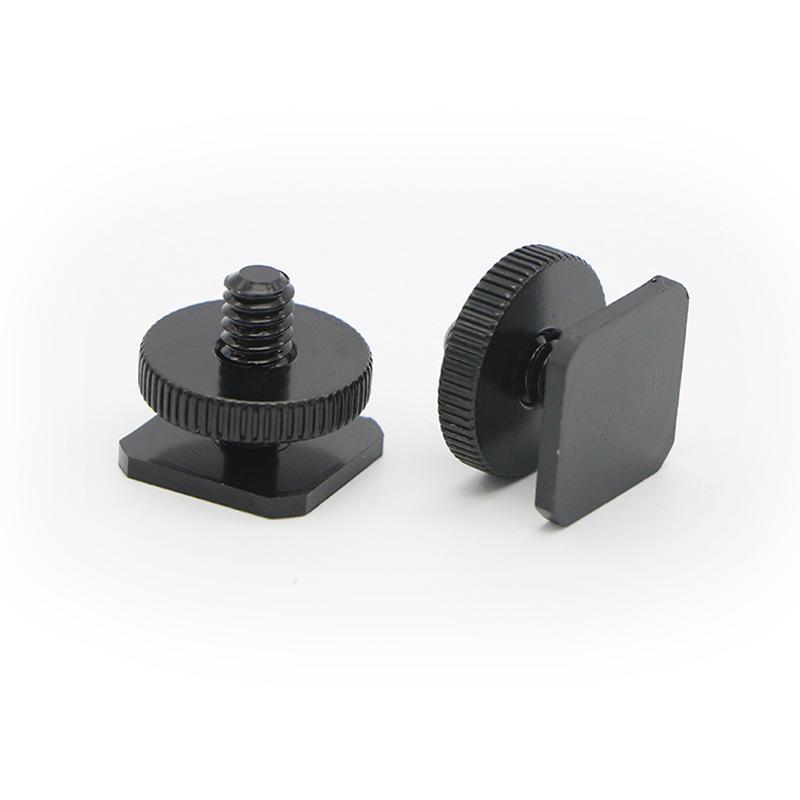 1/4 Inch Metal Hot Shoe Screw Adapter with Up and Down Lock for Camera Flash Conversion