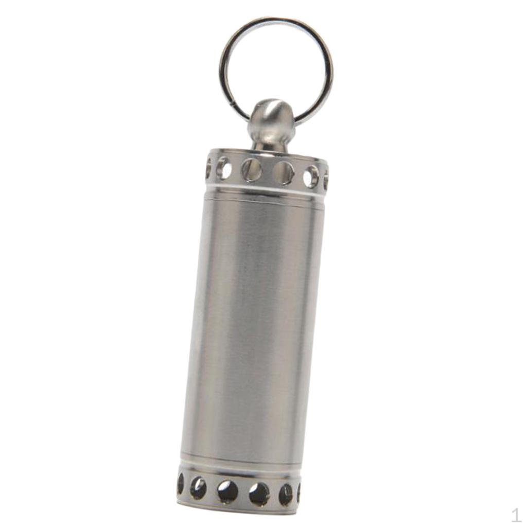 

Case, Metal Waterproof Container with Keychain - Compact & Portable Select Sizes L