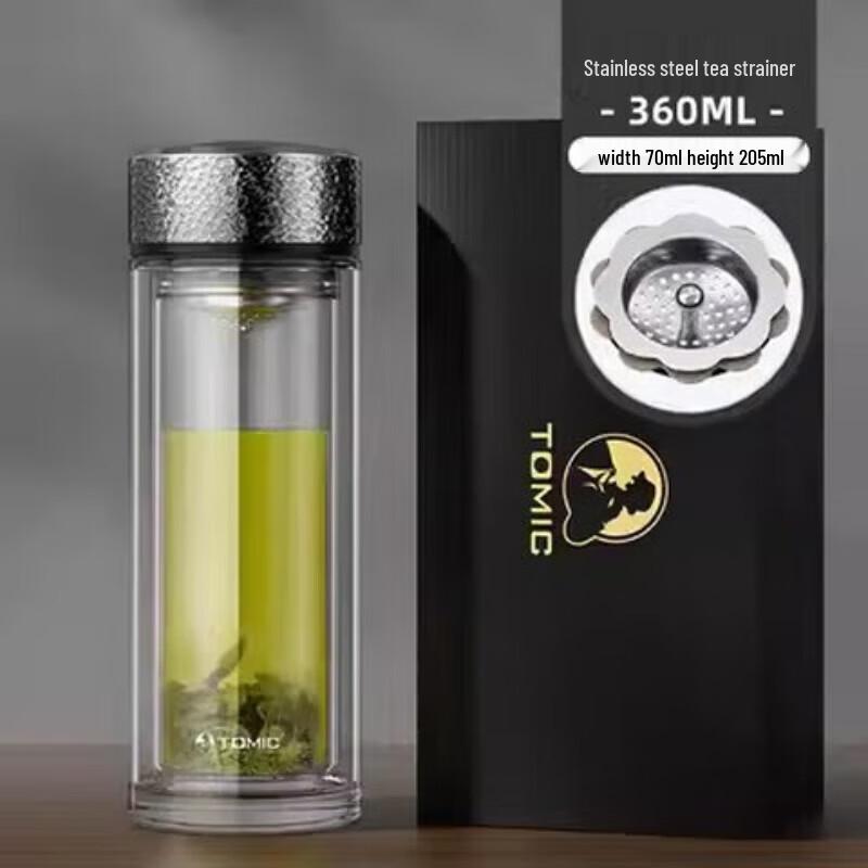 Temake Double-Wall Glass Infuser Bottle