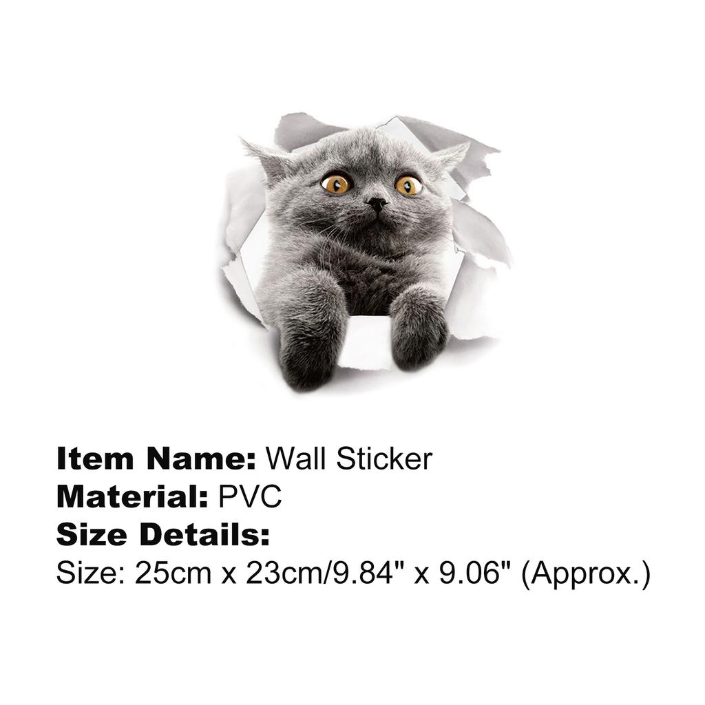 Yousheng Lovely Cat Toilet Lid Wall Sticker Fashion Home Art
