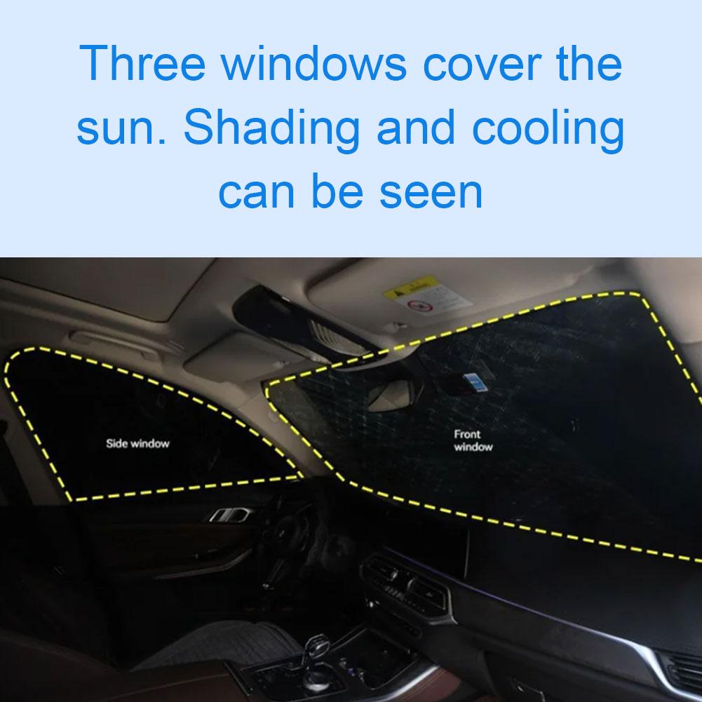 Car Windshield Snow Sun Shade Waterproof Protector Snow Cover Dual-purpose Winter Windscreen Front and Summer Sunshade Shil R5K7