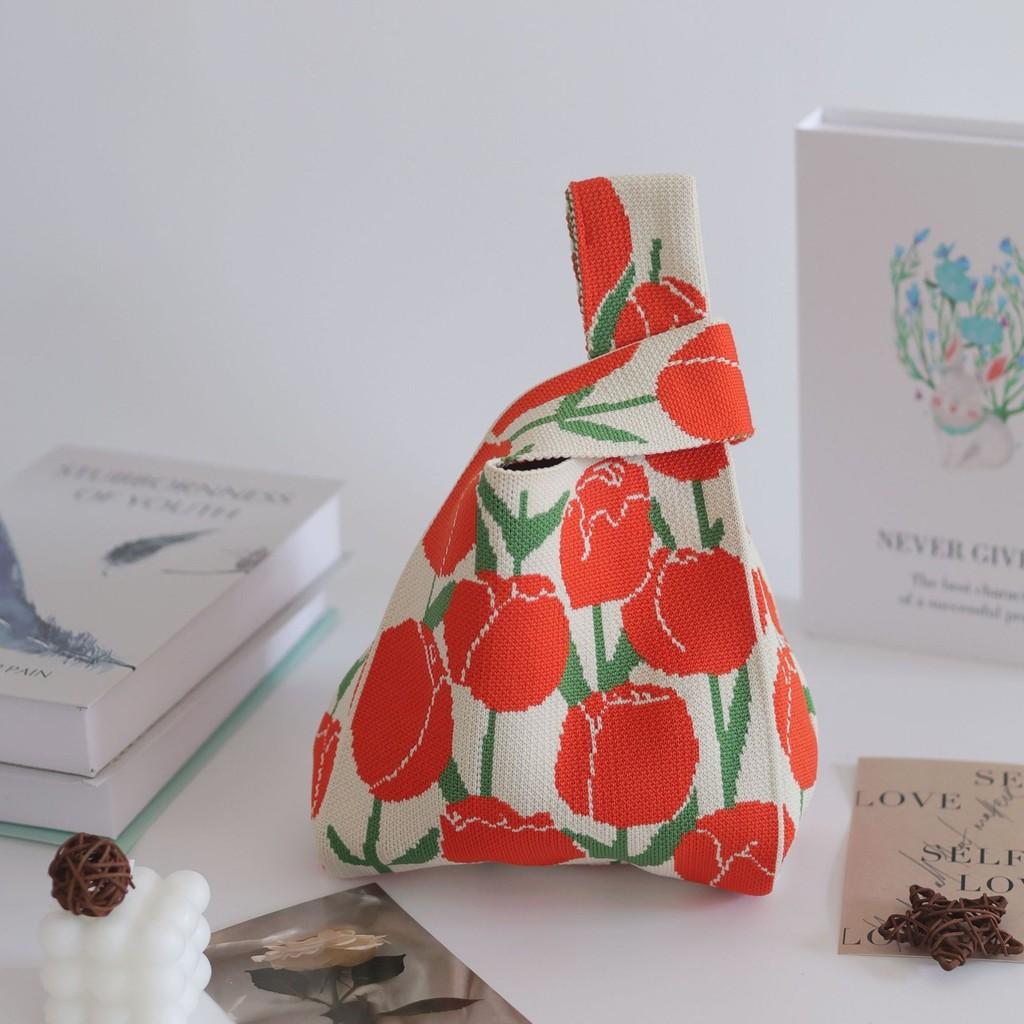 Trendy Knit Bucket Bag For Women Soft And Spacious Tote Bag With Eye-catching Patterns Ideal For Daily Wear And Gifts