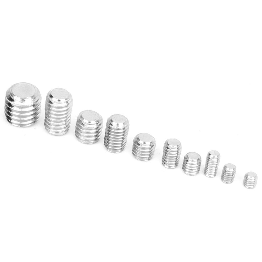 300Pcs Set Screws Set Stainless Steel Hex Socket Headless Fasteners Hardware Tool