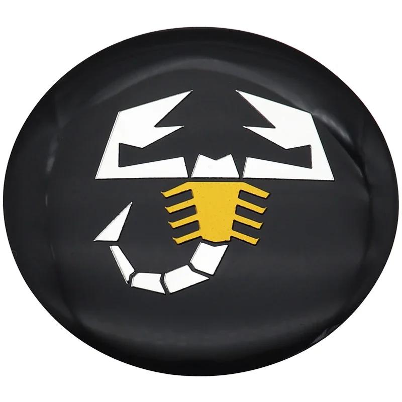 4pcs Hot sale Abarth 56mm logo car emblem Wheel Center Hub auto Rim refit dust-proof badge covers sticker styling accessories