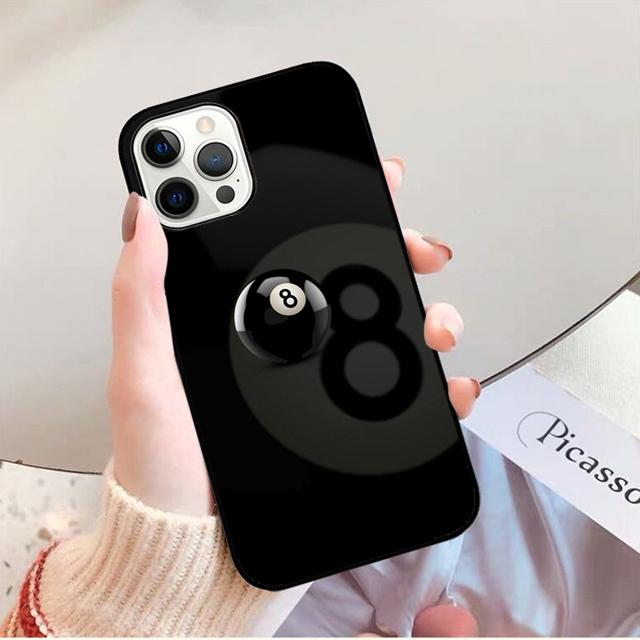 Billiards Eight Ball Phone Case Back Cover for iPhone 17 Air 16 15 14 13 11 12 Pro Max PlusS Shell Coque