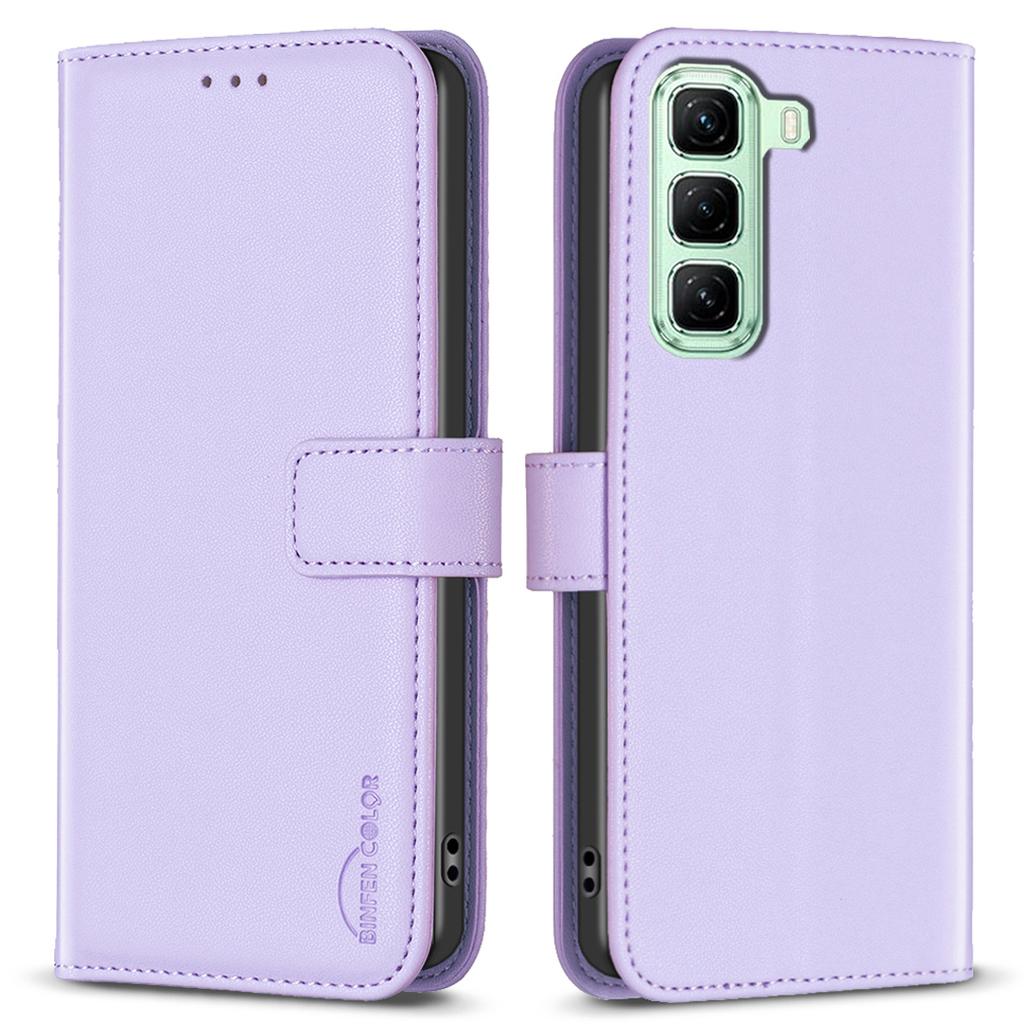BINFEN COLOR BF17 For Infinix Hot 50 4G Case Wallet Folio Flip Leather Cover