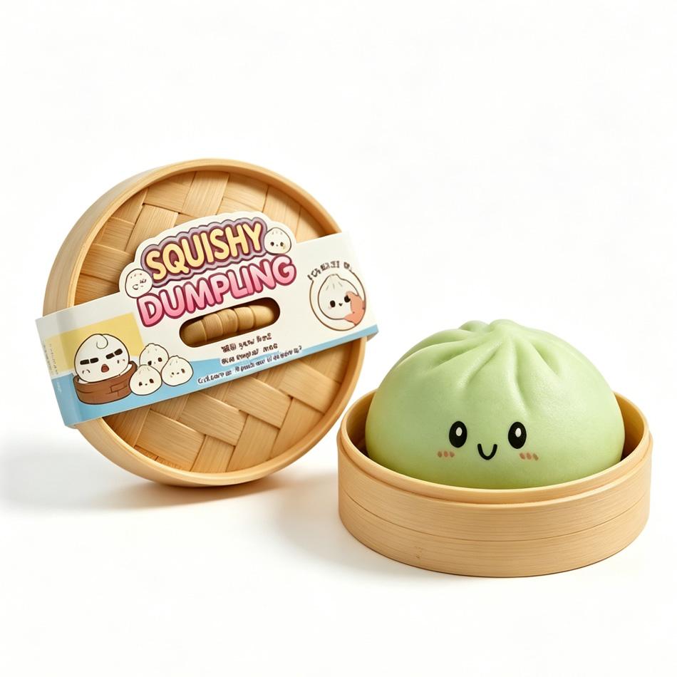Dumpling Squishy Simulated Steamed Bun Squishy Stress Ball Colorful Food Squishy Sensory Fidget Toy Anti Stress Squeeze Balls