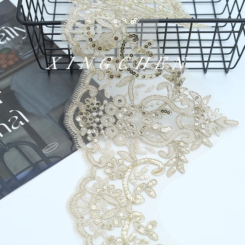 20Cm Gold Car Bone Lace Bead Lace With Children'S Clothing Performance Clothes Dance Clothes Decorative Clothing Accessories