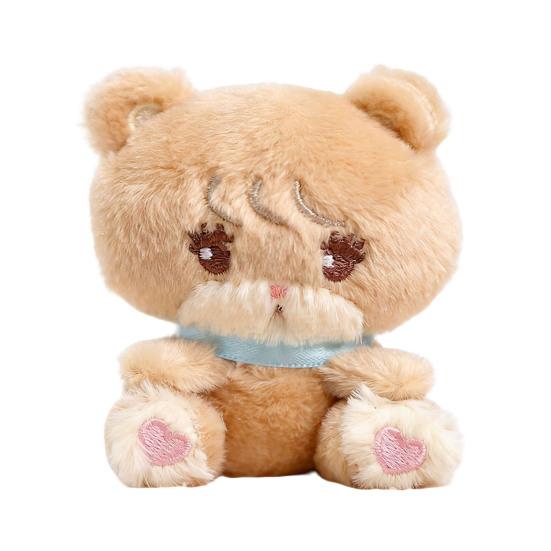 Plush Animal Keychain Stuffed Cartoon Dog Cat Rabbit Bear Doll Key Ring Pendant Bag Charm Backpack Hanging Decoration