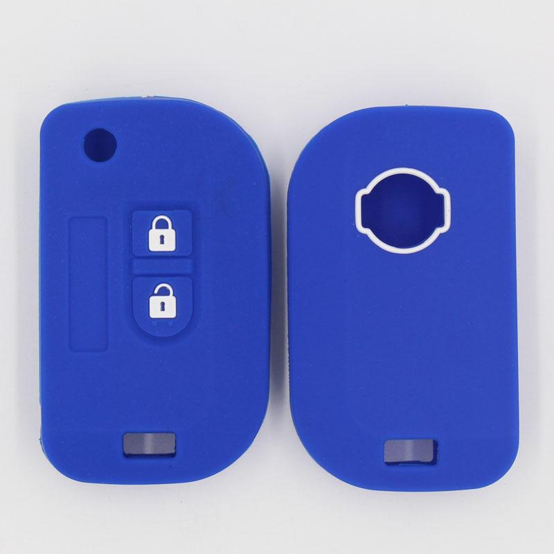 2 Button Silicone car Cover Flip Folding Key Shell Protector For Nissan Micra K12 Note Navara Qashqai PATHFINDER Keyless
