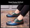 Men's Brogue Colorblock Leather Shoes: Large Size, British Style, Formal Fashion for Spring & Autumn 2020.