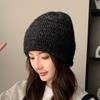 New wool hats women and women autumn and winter new imitation mink ear protector cold hat showing small face gradual change color warm knitted hat