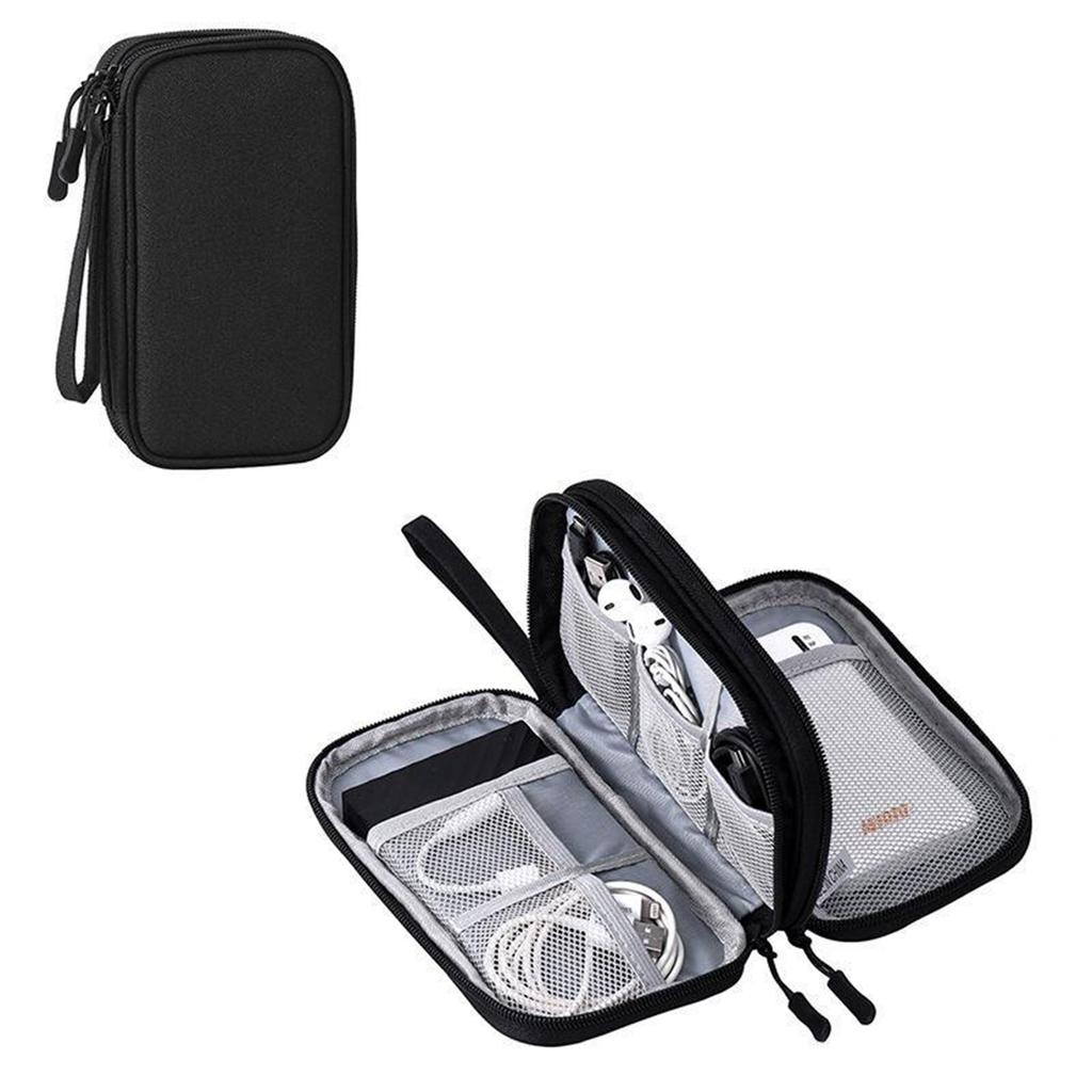 11*19cm Portable Storage Bag Cable Earphone USB Power Bank Pens Toiletries Accessories Waterproof Travel Organizer Case