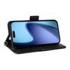 For iPhone 17 Air Leather Case Magnetic Closure Wallet Stand Phone Cover with Crossbody Strap