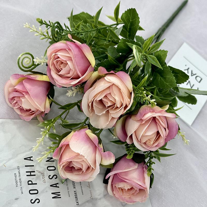 Romantic Rose Wedding Bouquet Artificial Flowers For Bridal Decor And Event Table Arrangements
