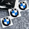 For BMW E842Pcs 25mm 40mm 55mm 60mm Car Remote Key Emblem Sticker Car Wheel Hub Cap Center Sticker For BMW M Power I3 F15 F16 G20 E34 E36