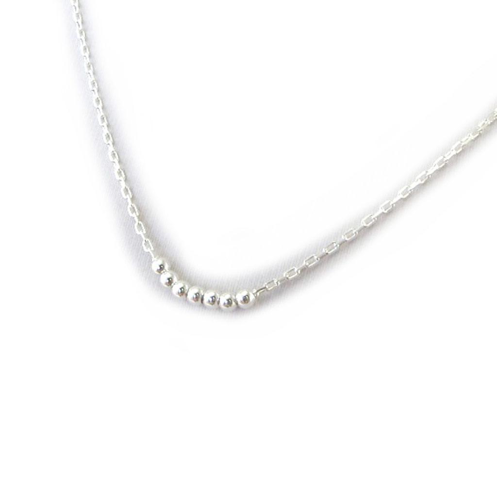 Les Trésors De Lily [M7281] - Silver 'Marbles' Silver Necklace - 18x3 Mm