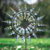 Metal Windmill 360 Degrees Spinning Iron Windmill Ornament Wind Powered Wind Catchers Sculptures Spinners for Yard Garden Patio Decoration