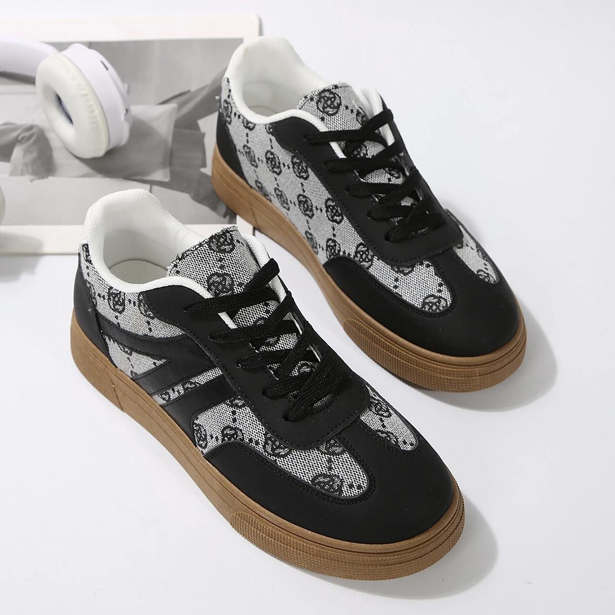 

Модные женские кроссовки Весенне-осенний тренд Повседневная плоская обувь для женщин Модные новые удобные кроссовки на платформе Женские Zapatos De Mujer 36 чёрный