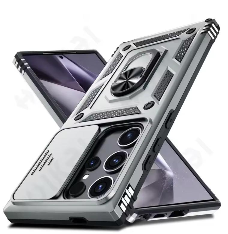 Pouzdro Pro Samsung Galaxy S25FE S25 Edge S24 S23 Ultra Plus FE A56 A36 A26 A17 A07 Kryt s ochranou posuvného fotoaparátu vojenské třídy