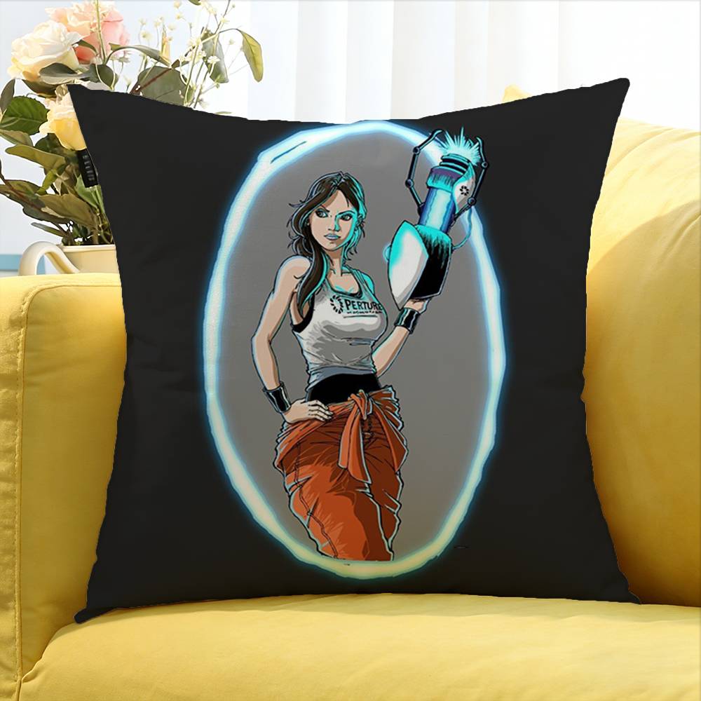 1Pc Portal 2 Game World Various Sizes Square Pillow Case For Car Home Bedchamber Decor