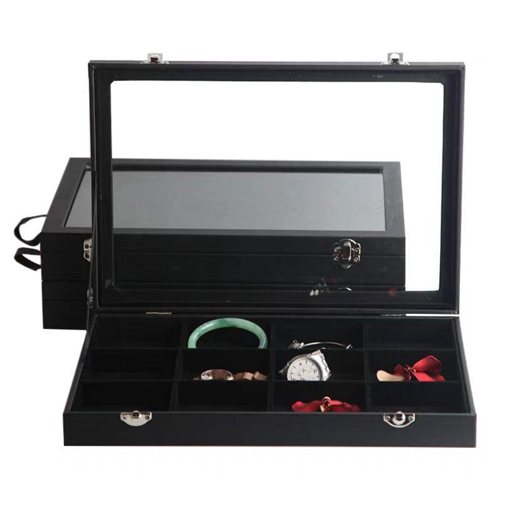 PU Leather Velvet Jewelry Box Rings Errings Jewelry Display Case  Packaging