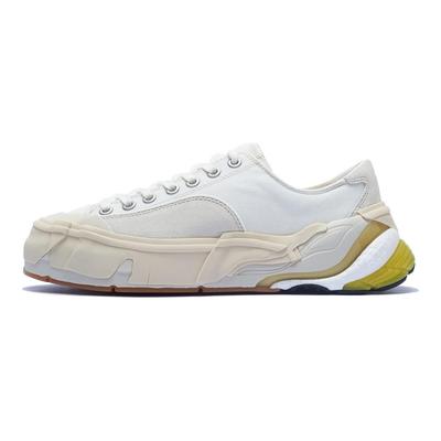 Li Ning Wu Ji Denní Zlatá Řada Pohodlné Všestranné Protiskluzové Odolné Nízké Ležérní Boty Pánské Ležérní Boty Krémově-Bílé AZGT037-2