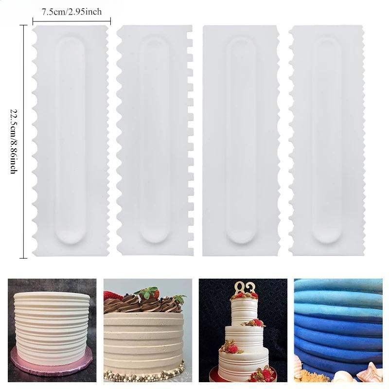 Transparent Cream Scraper Cake Making Frosting Scraper Rectangular Acrylic and Plastic Cake Baking Tool Cake Decorating Tools