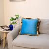 Velvet Cushion Cover with Gold Tassels Edge, Monochromatic Pillowcase, Decorative Sample Room, Bed and Sofa
