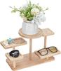 Wooden Standing Shelves Stacked Display Shelves Jewellery Eyeglasses File Organiser For Jewellery Succulents Home Decoration