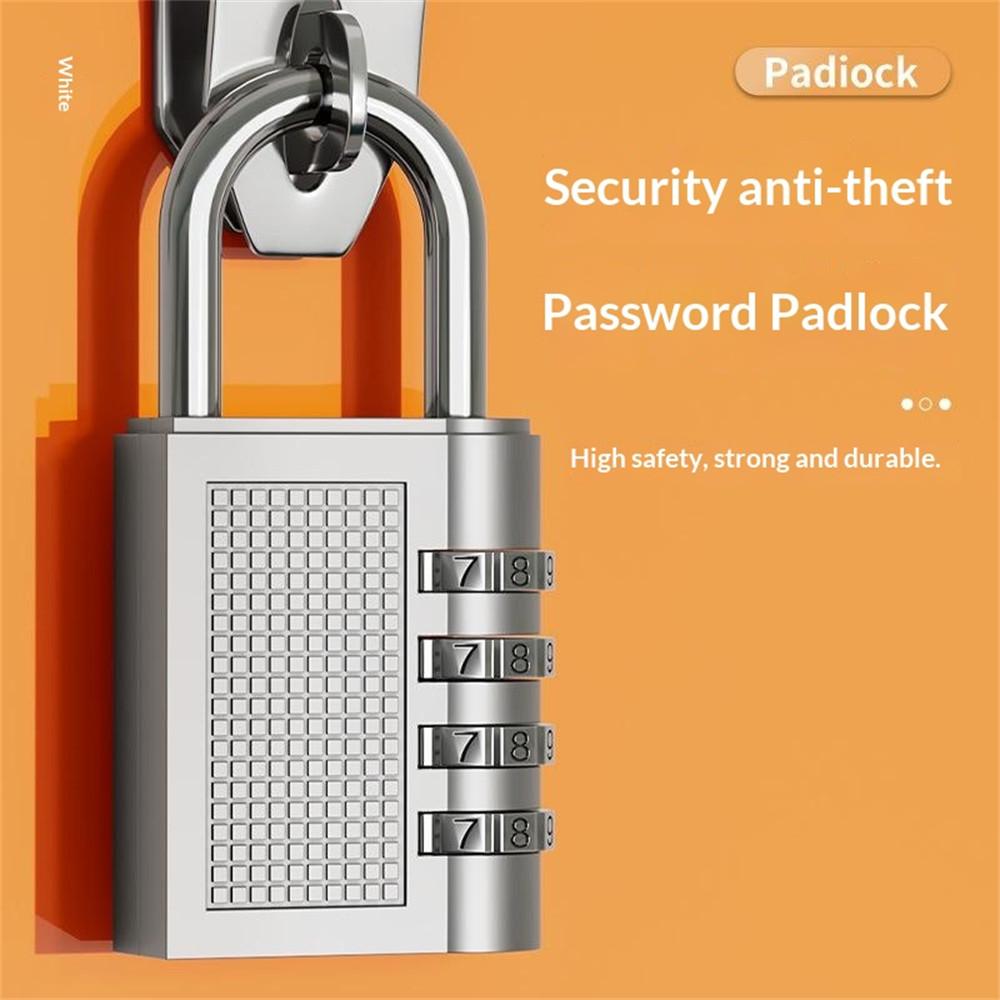 HB04 Velký zinkový 4místný visací zámek na kód Vodotěsný Zámek proti krádeži pro kolejní zavazadla Posilovnu