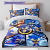 Flashy Hedgehog Pattern Bedding Quilt Set Quilt Cover Pillowcase Home Decoration Gift (1 * duvet cover + 2 * pillowcase, without core)