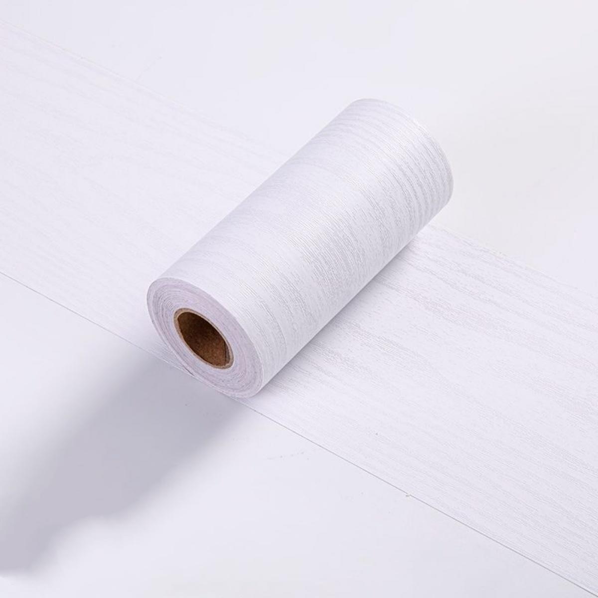 

1Pc/8cm Wood Grain Door Frame Border Patch Repair Sticker Self-adhesive Decorative Wall Sticker Waist Line Skirting Line Sticker белый