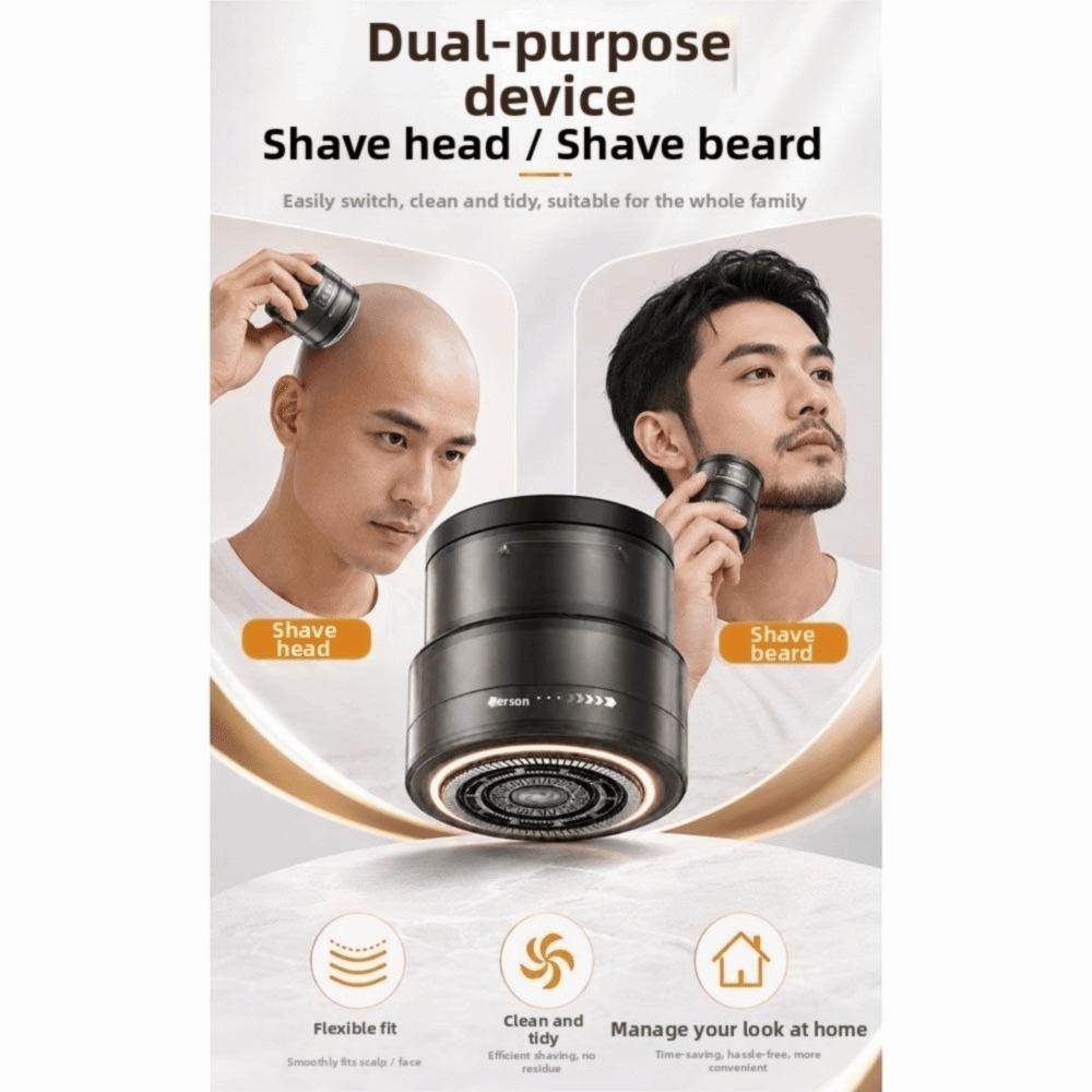 Portable Electric Hair Clipper Rechargeable Hair Trimmer Rotary Bald Head Shaver Hair Cutting
