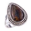 Natural Pietersite Gemstone Handmade 925 Solid Sterling Silver Ring Size 7 w5B84