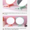 1 Stück Einfache Katzenohren Handheld HD Make-up-Spiegel Tragbar Faltbar Dual-Use Schreibtischspiegel Günstiger Studenten Hand-Make-up-Spiegel