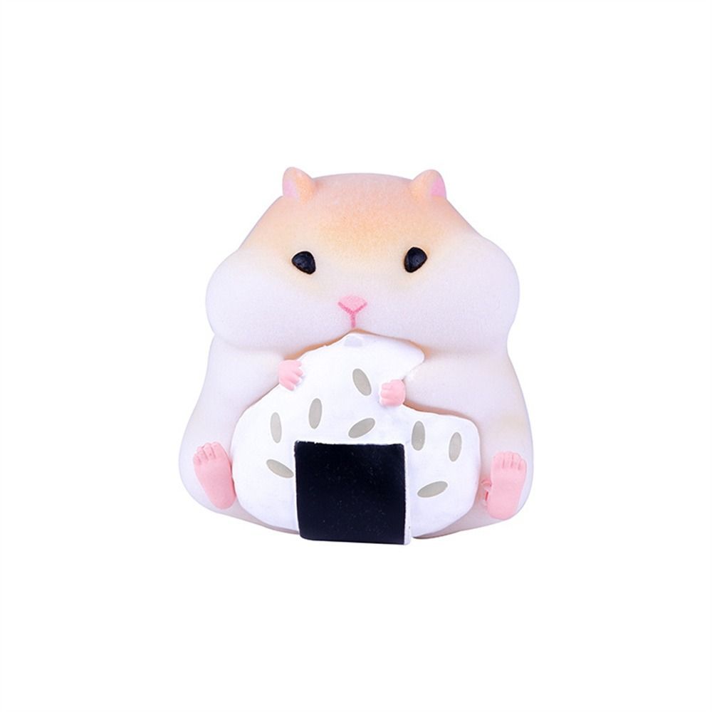 Foodie Series Gourmet Hamster Figures Flocking Mouse Hamster Clarke Figures   Dashboard Decoration