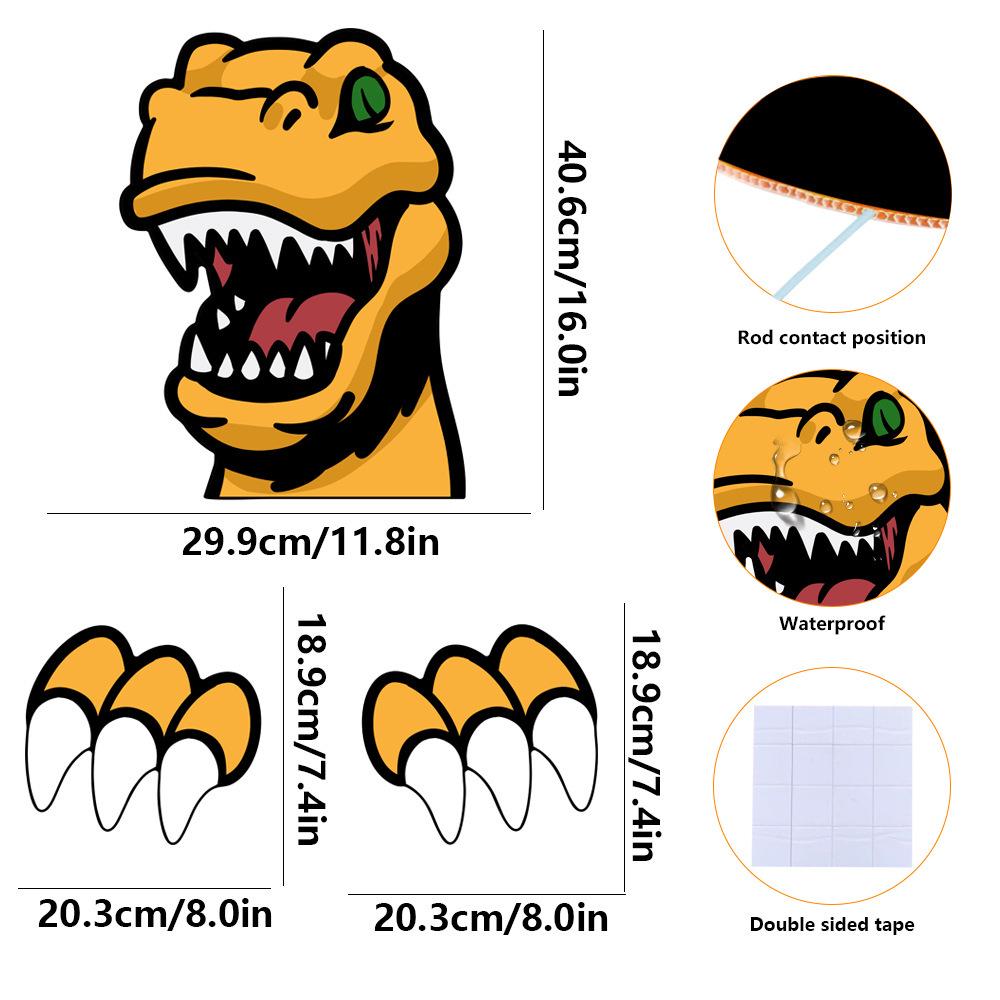 Cartoon Animal Peeking Outdoor Fence Decoration Sign