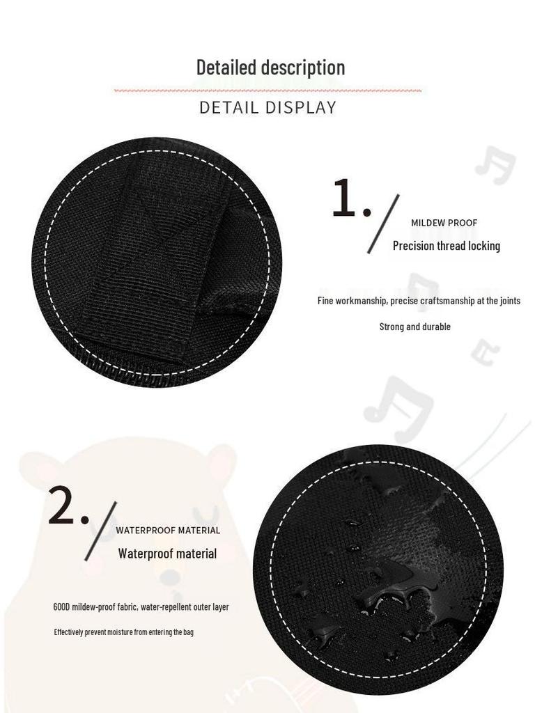 Akusticus Folk Guitar Gig Bag: Cute Personality Backpack for 40/41/36 Inch Guitars