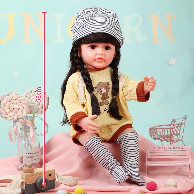 56cm Reborn Simulation Barbie Baby Doll Gift Set - Soft Gel Toy for Girls
