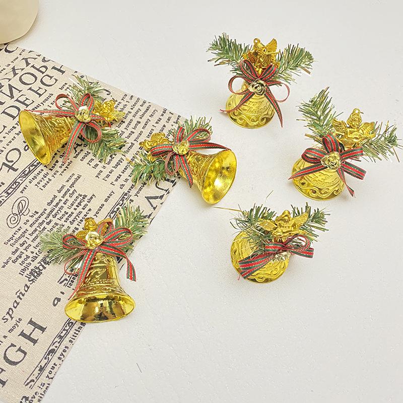 Golden Christmas Bell Tree Decoration Pendant