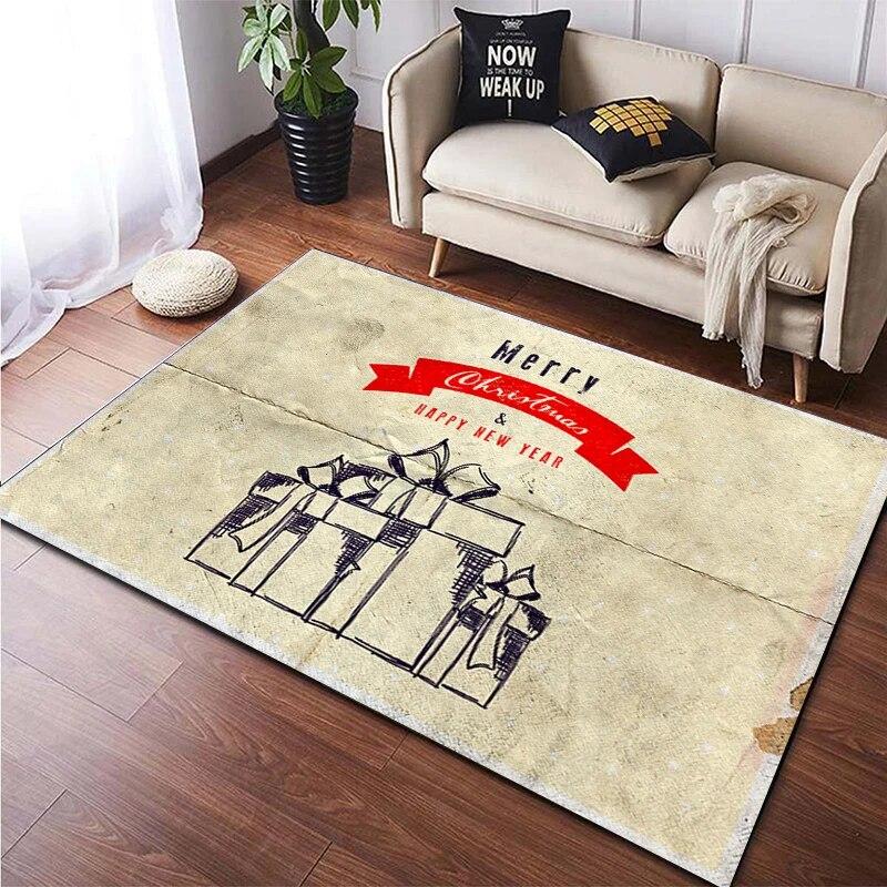 Christmas New Year Gift HD Printing Area Carpet, Living Room Sofa Decorative Carpet, Anti-skid Mat, Alfombras Direct Shipment