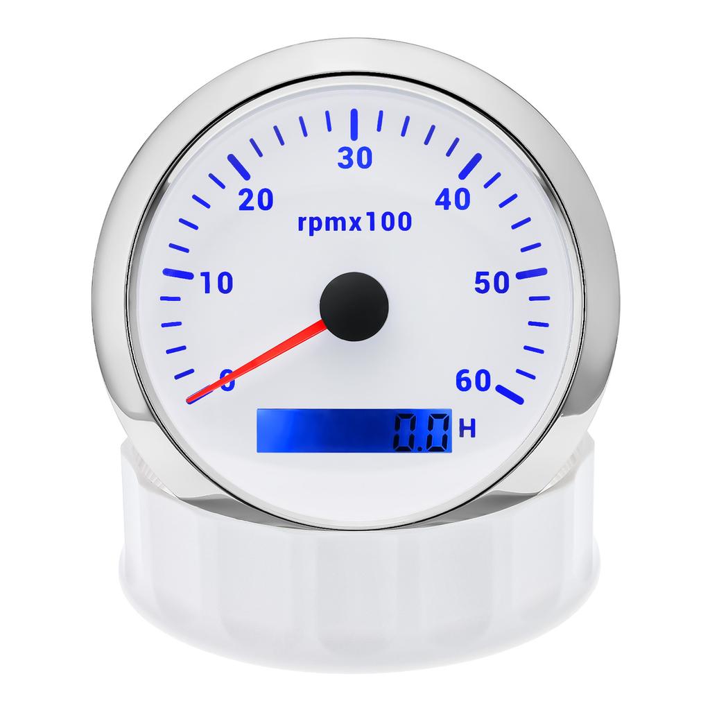 85mm Digital LED 7 Color Backlight 85mm Tachometer 3000/4000/6000/7000/8000 RPM Optional Gauge For Marine Boat Motorcycle Car